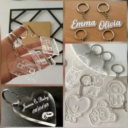 Llaveros de acrílico cifrados 🔐