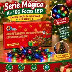 Luces de Navidad 100 focos de colores✨🎄