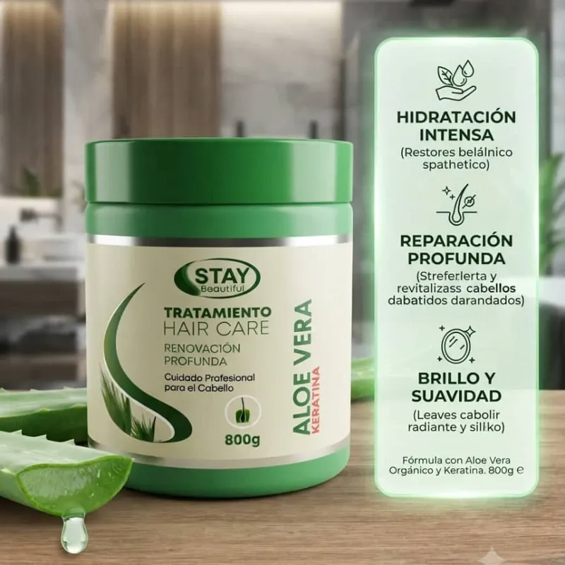 Mascarilla de Aloe VERA para el Cabello 800g,