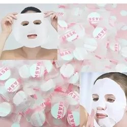 Mascarilla facial de algodón comprimida