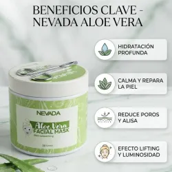 Mascarillas de velo de Aloe Vera🌿 (Pote de 20 unidades) ✨🔖