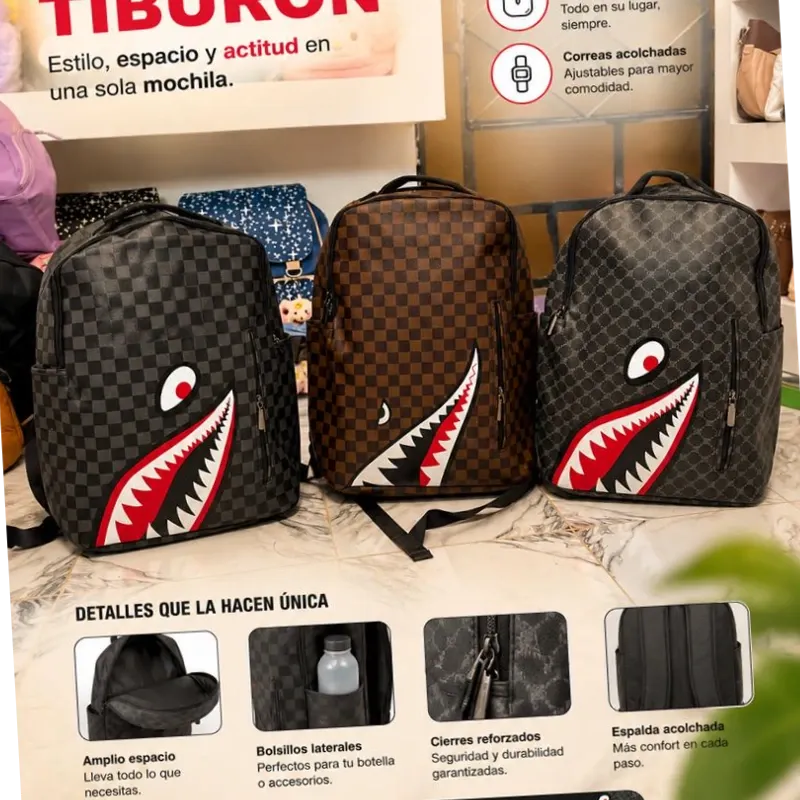 Mochila Tiburón 🔖✨