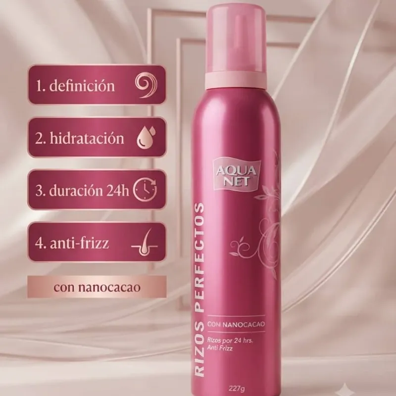 Mousse Aqua Net para rizos perfectos