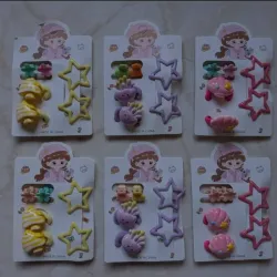 Set de hebillas de estrellas, felpas y pellizcos