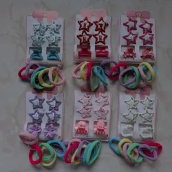 Set de hebillas de estrellas, felpas y pellizcos