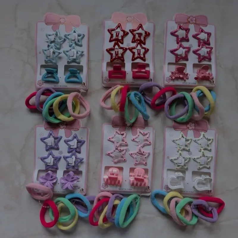Set de hebillas de estrellas, felpas y pellizcos