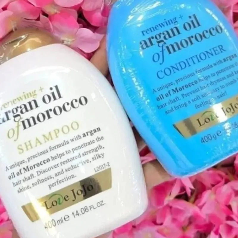 Shampo y Acondicionador de Aceite de Argán de Marruecos Sin Sal 400ml