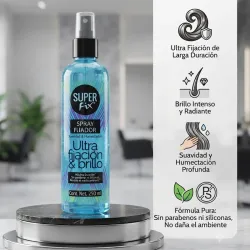 Spray fijador Nuvel Super Fix Ultra Fijación y Brillo
