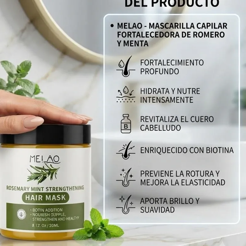 Tratamiento Capilar de Romero y Biotina 250ml🌿
