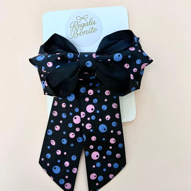 Lazo negro estampado