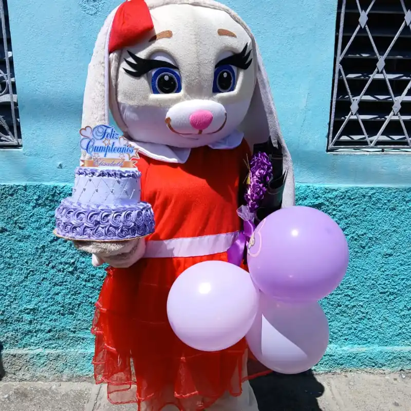 Rosy con kake y globos 