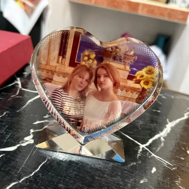 Corazón de cristal sublimado 