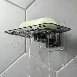 Jabonera adhesiva negra