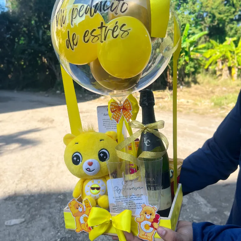 Caja con osito cariñosito 