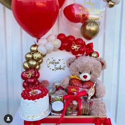 Caja con peluche