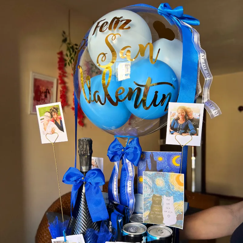 Caja con vino espumoso