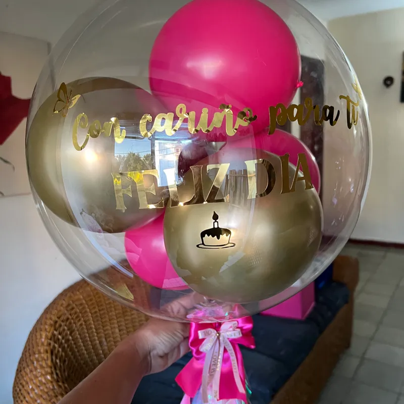 Caja grande con globo burbuja 