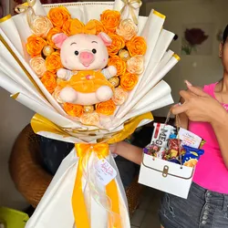 Corazón con peluche
