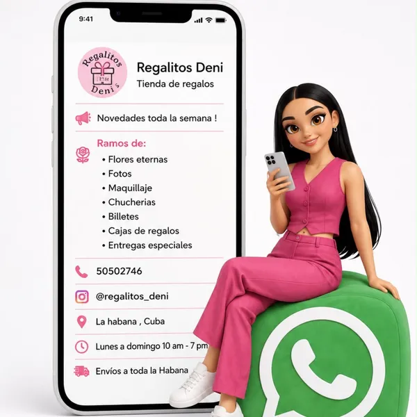 Somos la tienda " Regalitos Deni “donde encontrarás el regalo perfecto para cualquier ocasión .Personalizamos tu encargo a tu gusto e imaginación ✨ 🎁
Se deben ordenar con un mínimo de 8 días de anticipación.
Confirma tu pedido con el 50% de anticipo .
Una vez confirmado no hay cambios ni cancelaciones .
Contamos con servicio de mensajería por un costo adicional .