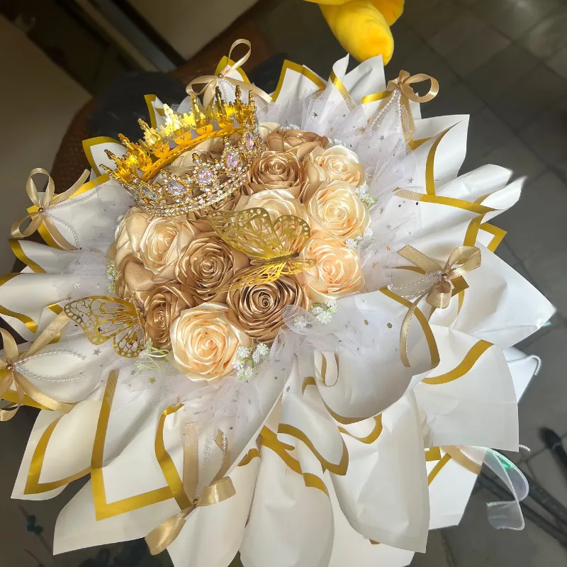 Ramo 19 rosas con oso