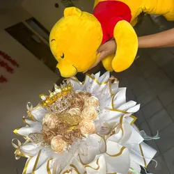Ramo 19 rosas con oso