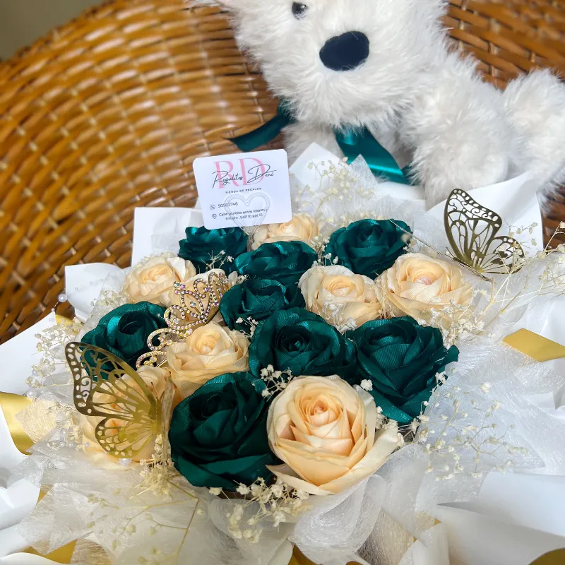 Ramo de 16 rosas realistas