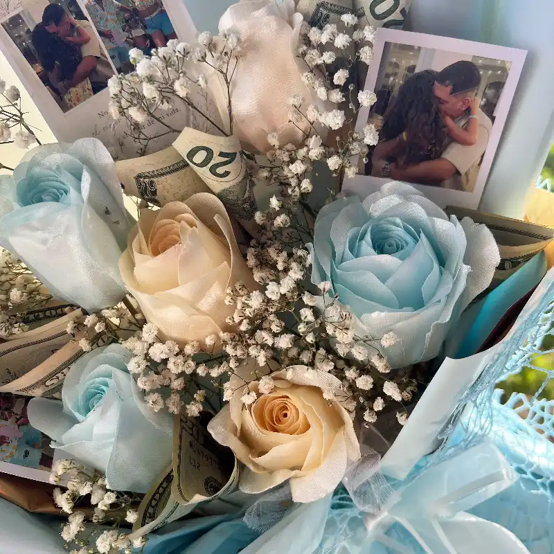 Ramo de 6 rosas realistas