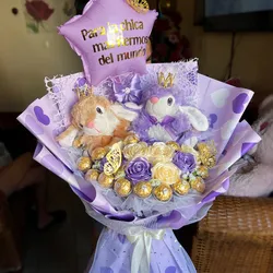 Ramo de 9 rosas con bombones