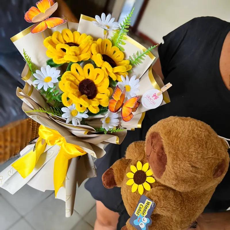 Ramo de flores limpiapipas