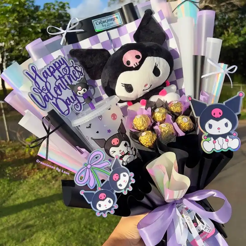 Ramo grande con peluche y vaso 