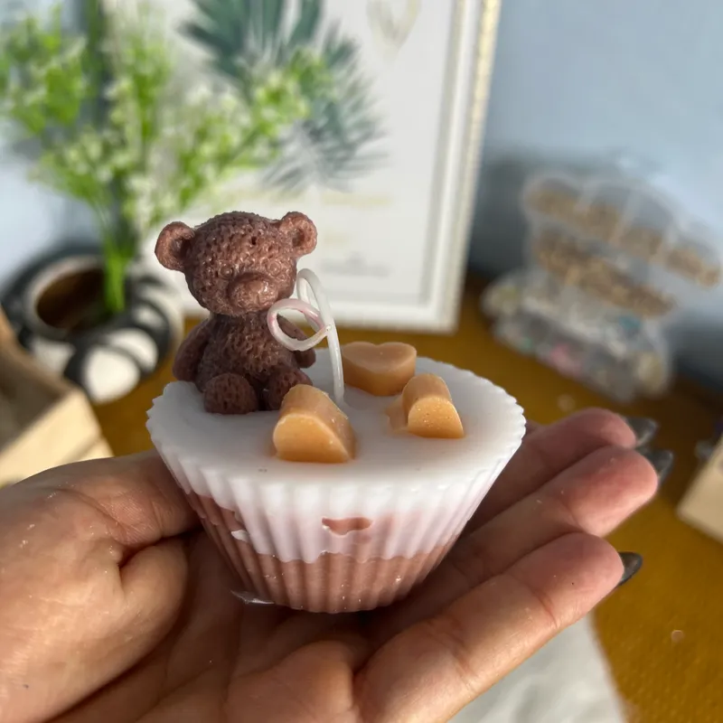 Vela osito cupcake 