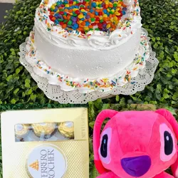 Cake + Ferrero Rocher + Peluche 