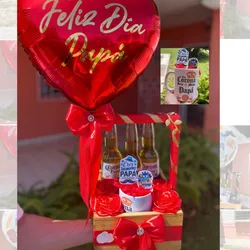 Cesta en rojo para Papá
