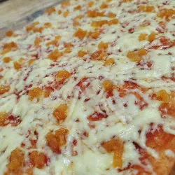 Pizza familiar con dulce de piña