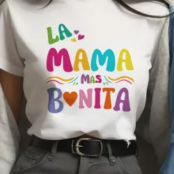 Pullover blanco personalizado con temática para mamá