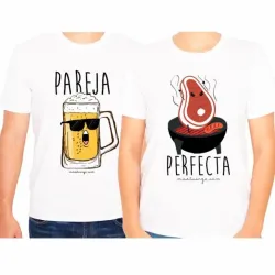 Pullover color blanco personalizados de pareja 