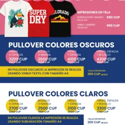 Pullovers a personalizar.