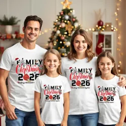 Pullovers blancos personalizados para familias de 4