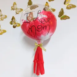 Globo burbuja personalizado con pintura acrílica