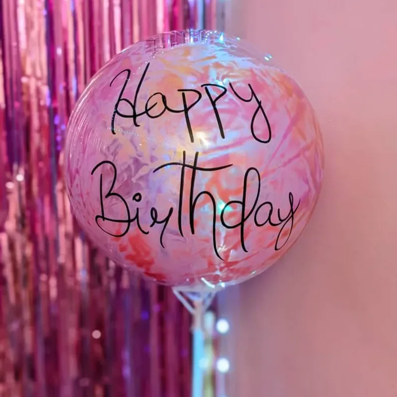 Globo burbuja personalizado con pintura acrílica