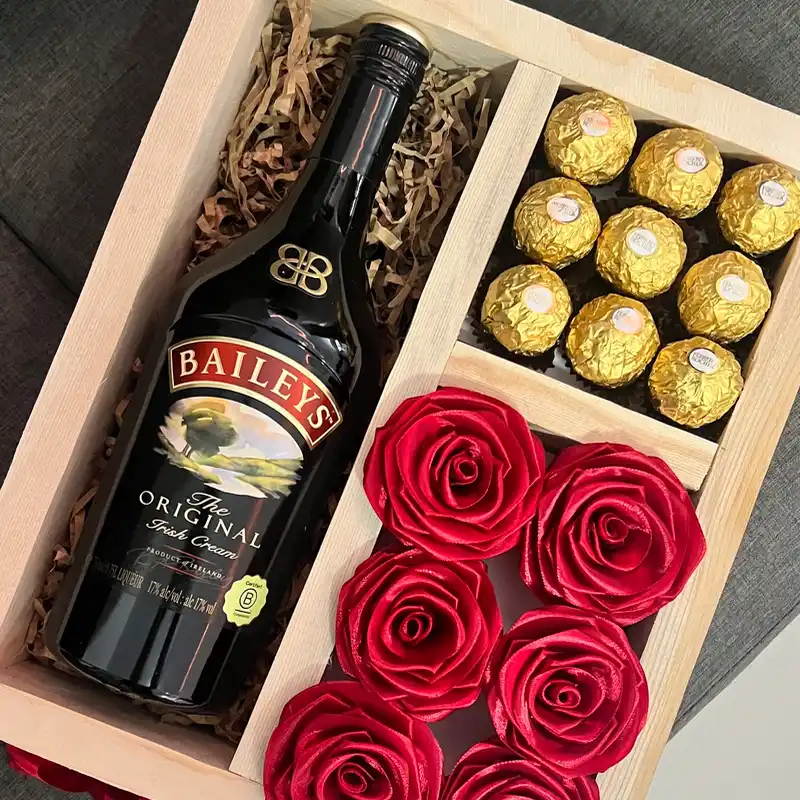 Caja 3 divisiones con Baileys