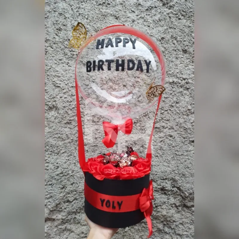 Burbuja de rosas y bombones