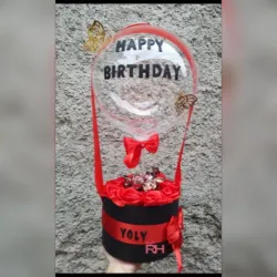 Burbuja de rosas y bombones 