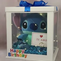 Caja transparente stitch