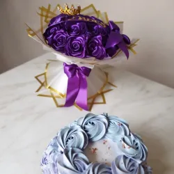 Cake y rosas
