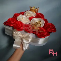 Corazón de 15 rosas