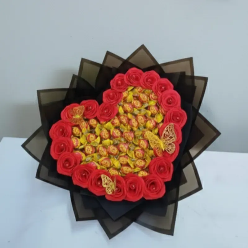 Corazón de chocolate 🍫 🍬🌹