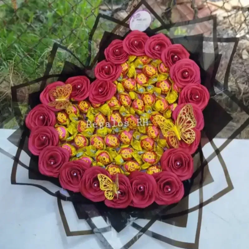 Corazón de chocolate 🍫 🍬🌹