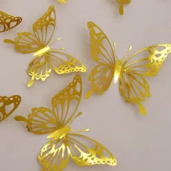 Mariposas metalizadas para los arreglos