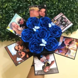 Sorpresa exagonal con rosas